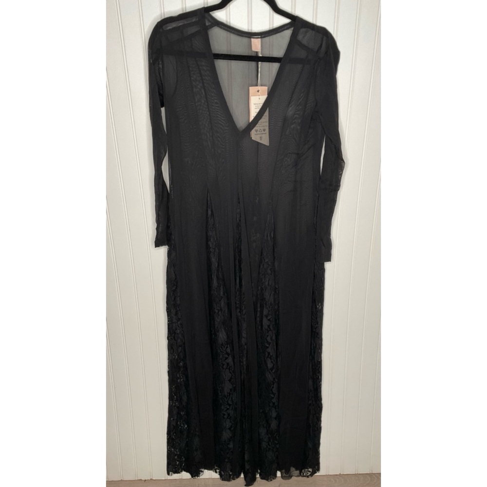 We Are HAH Mama C Maxi Sheer Boho Slip Dress free people revolve Anthropologie - Picture 4 of 7